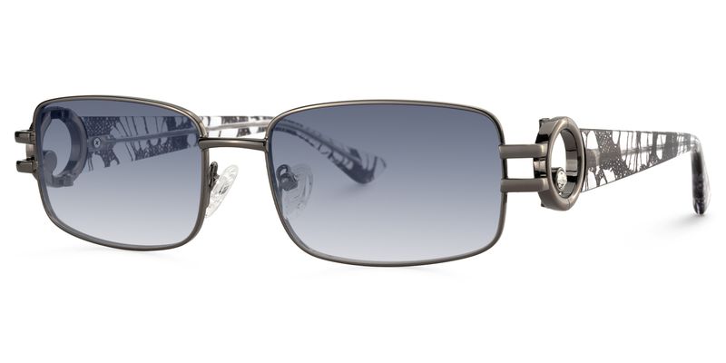 Aurae - Rectangle Grey Sunglasses