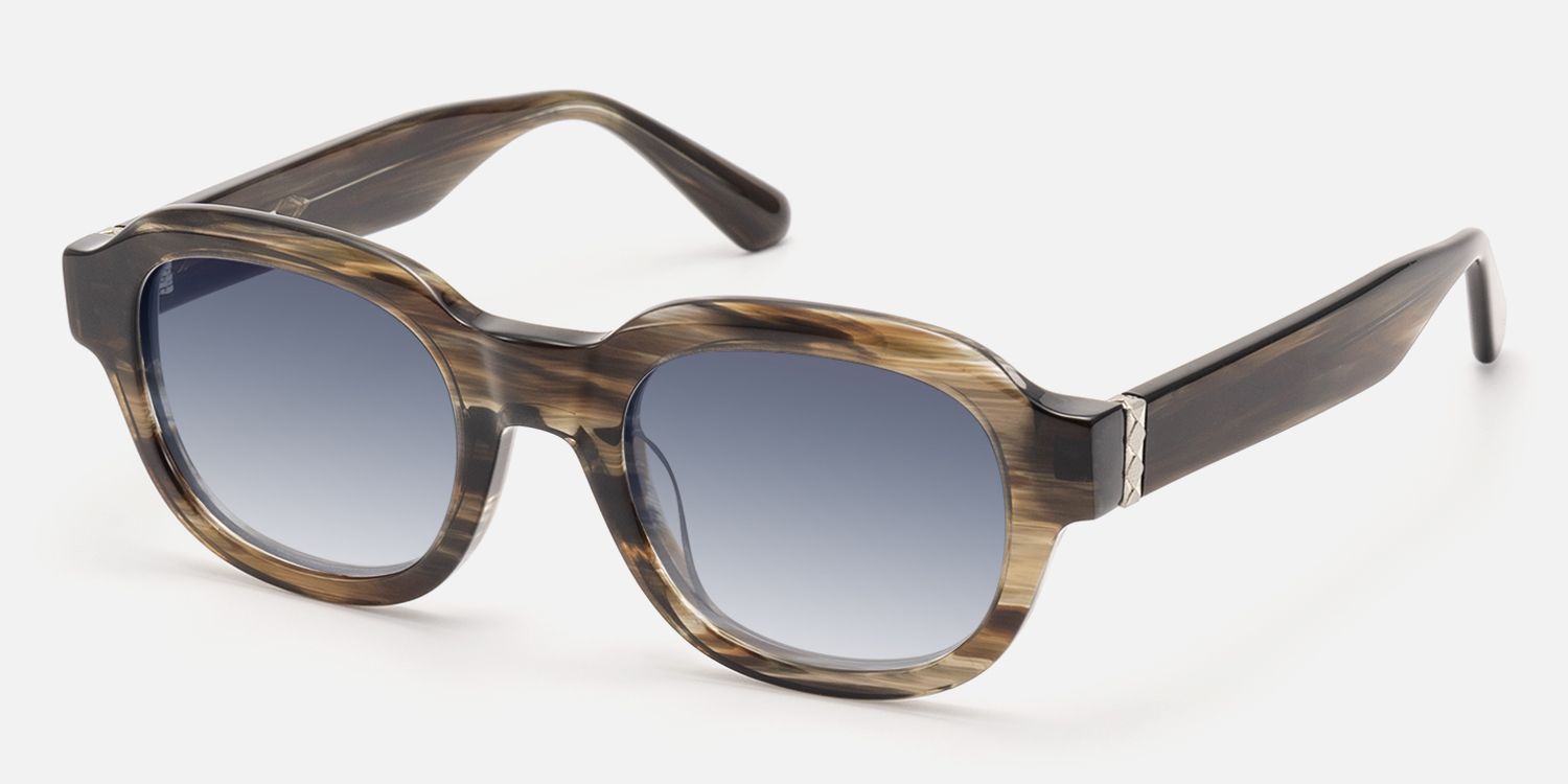 Eerie - Wood Grain Blue Gray Gradient Shades | Vooglam Front View
