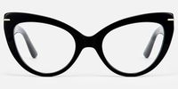 Veromca - Black Cat Eye Glasses | Vooglam Angle View