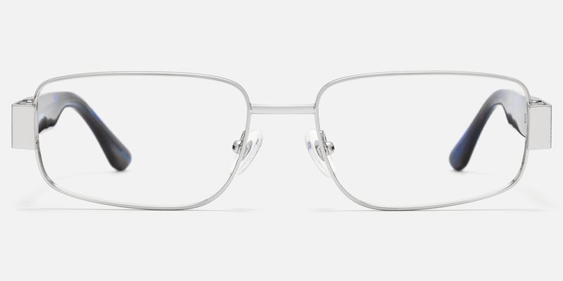 Cypher - Rectangle Silver Eyeglasses