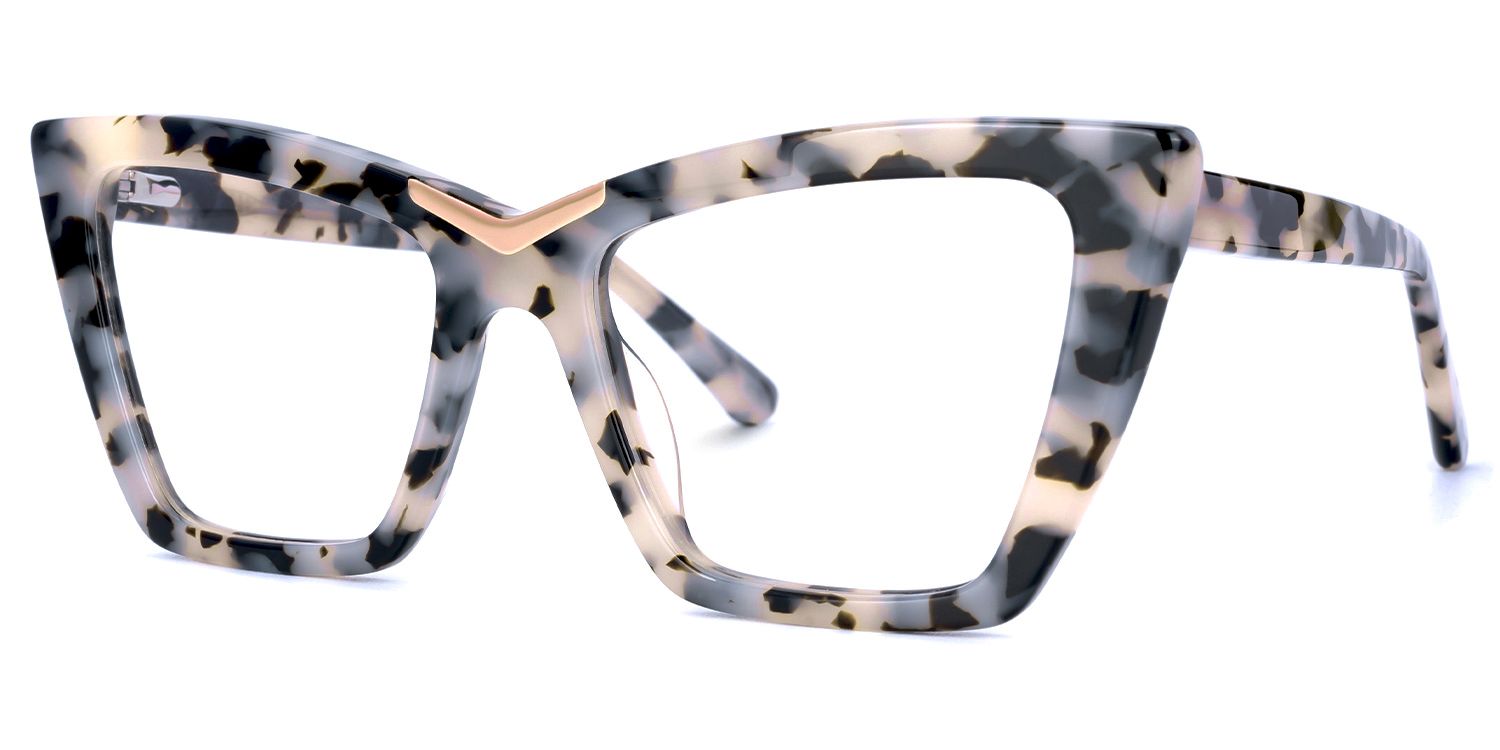 Lainer - Rectangle Tortoise Eyeglasses | Vooglam Front View