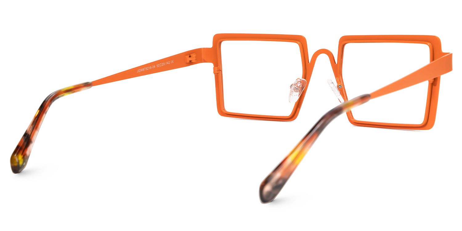 Cairbre - Rectangle Orange Eyeglasses | Vooglam Side View