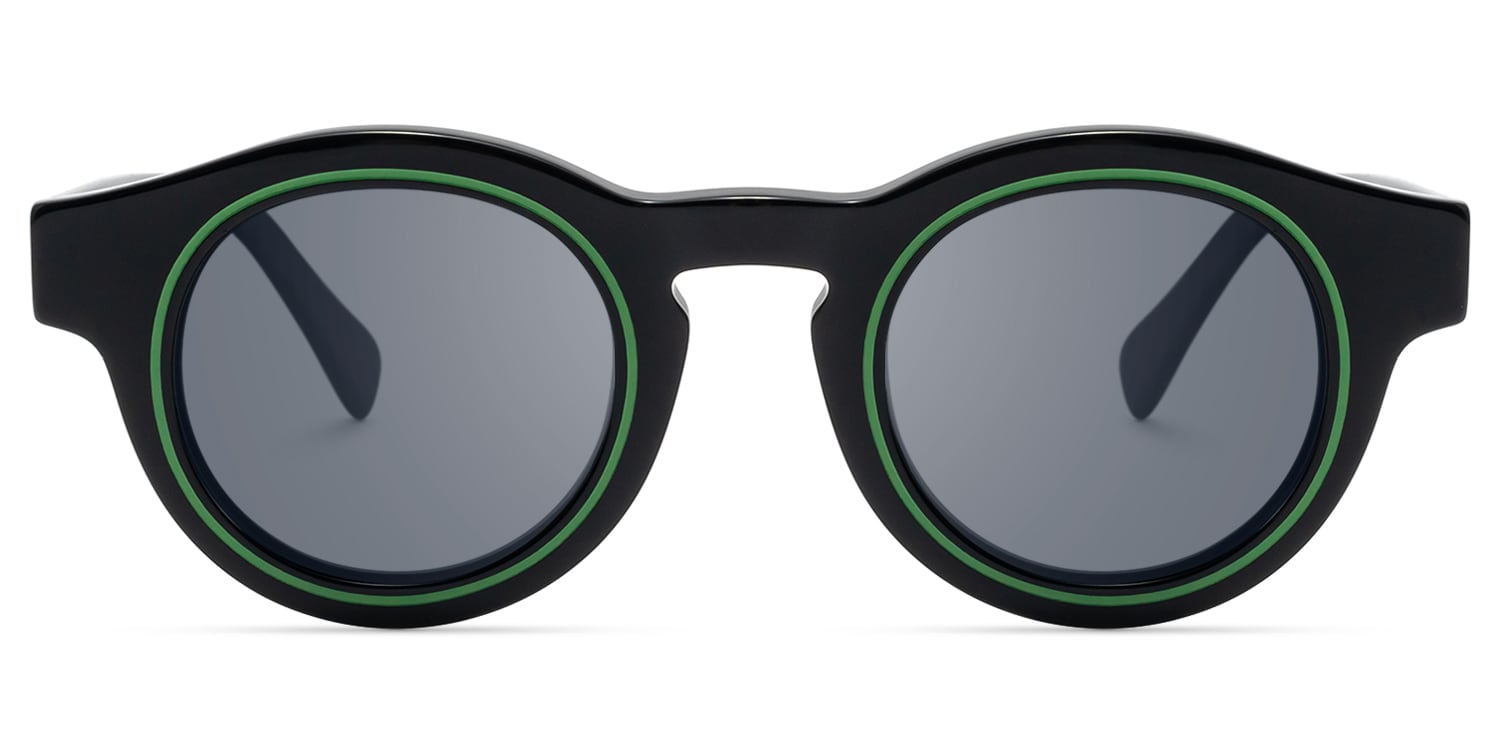 Pulse - Round Black Sunglasses - 1