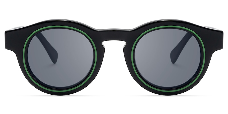 Pulse - Round Black Sunglasses