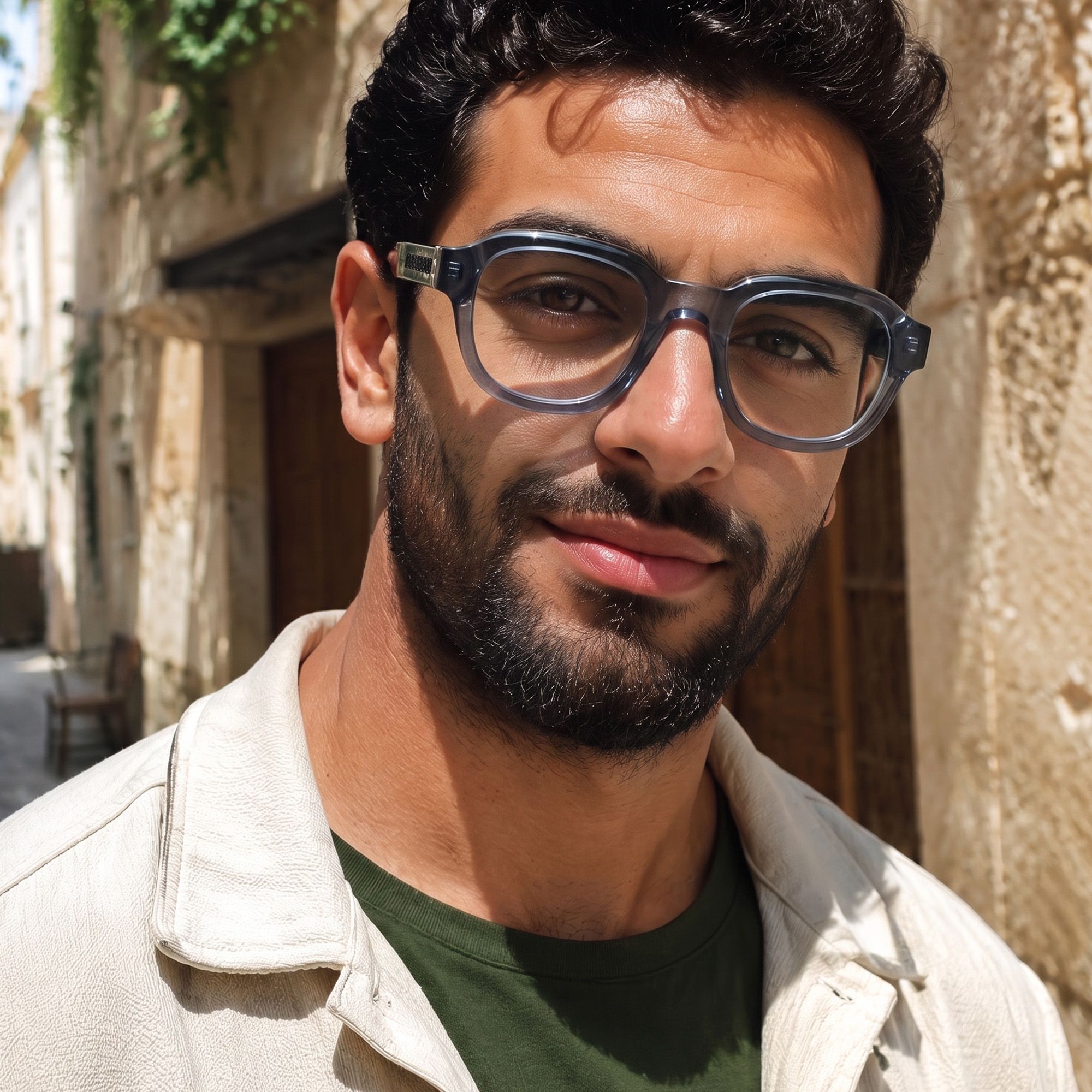 Vooglam Street Style in Real Life: Eerie - Thick Clear Blue Acetate Round Glasses by Vooglam