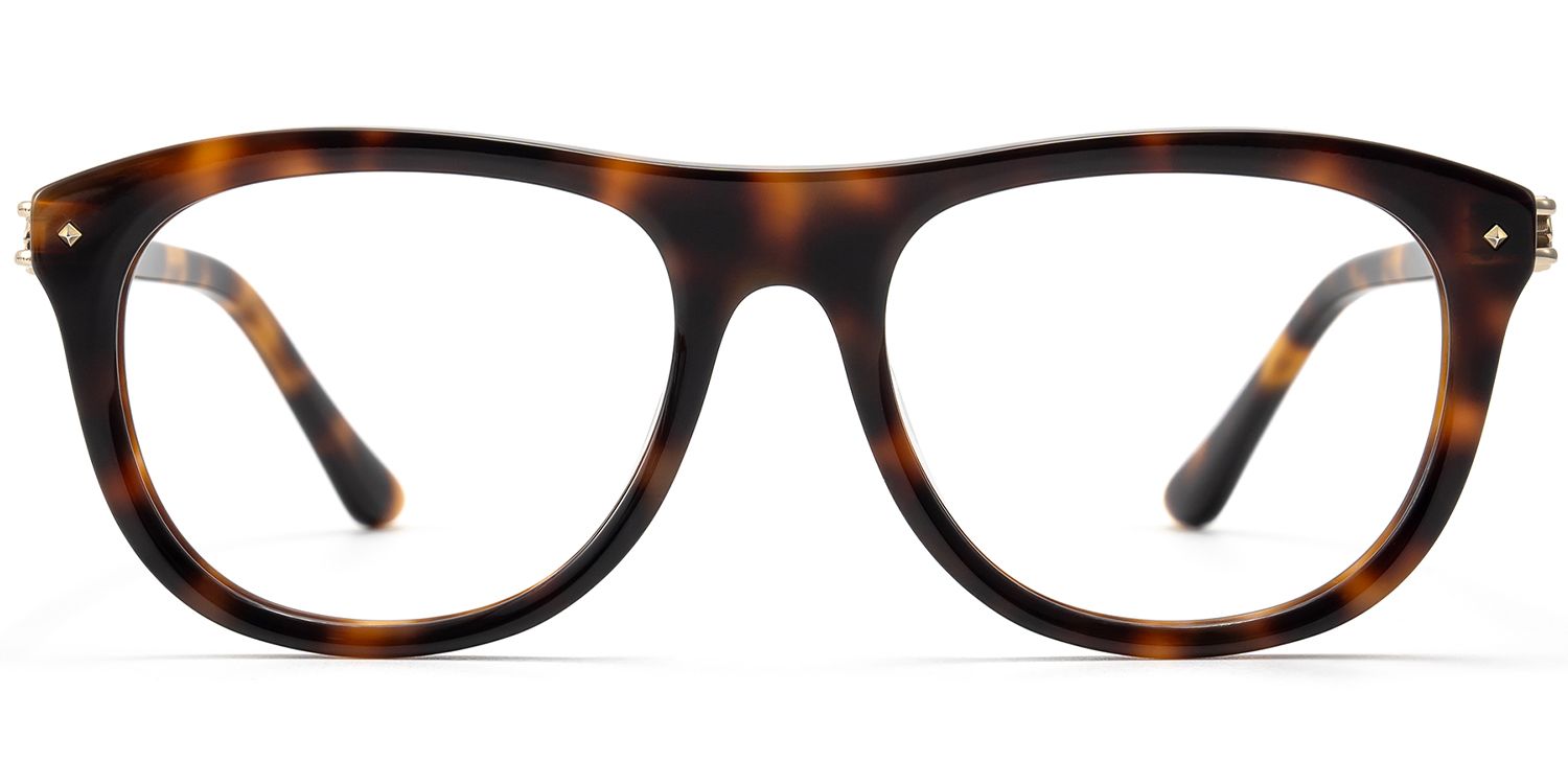 O'Keeffe - Retro Aviator Tortoise Eyeglasses | Vooglam Product Details 1