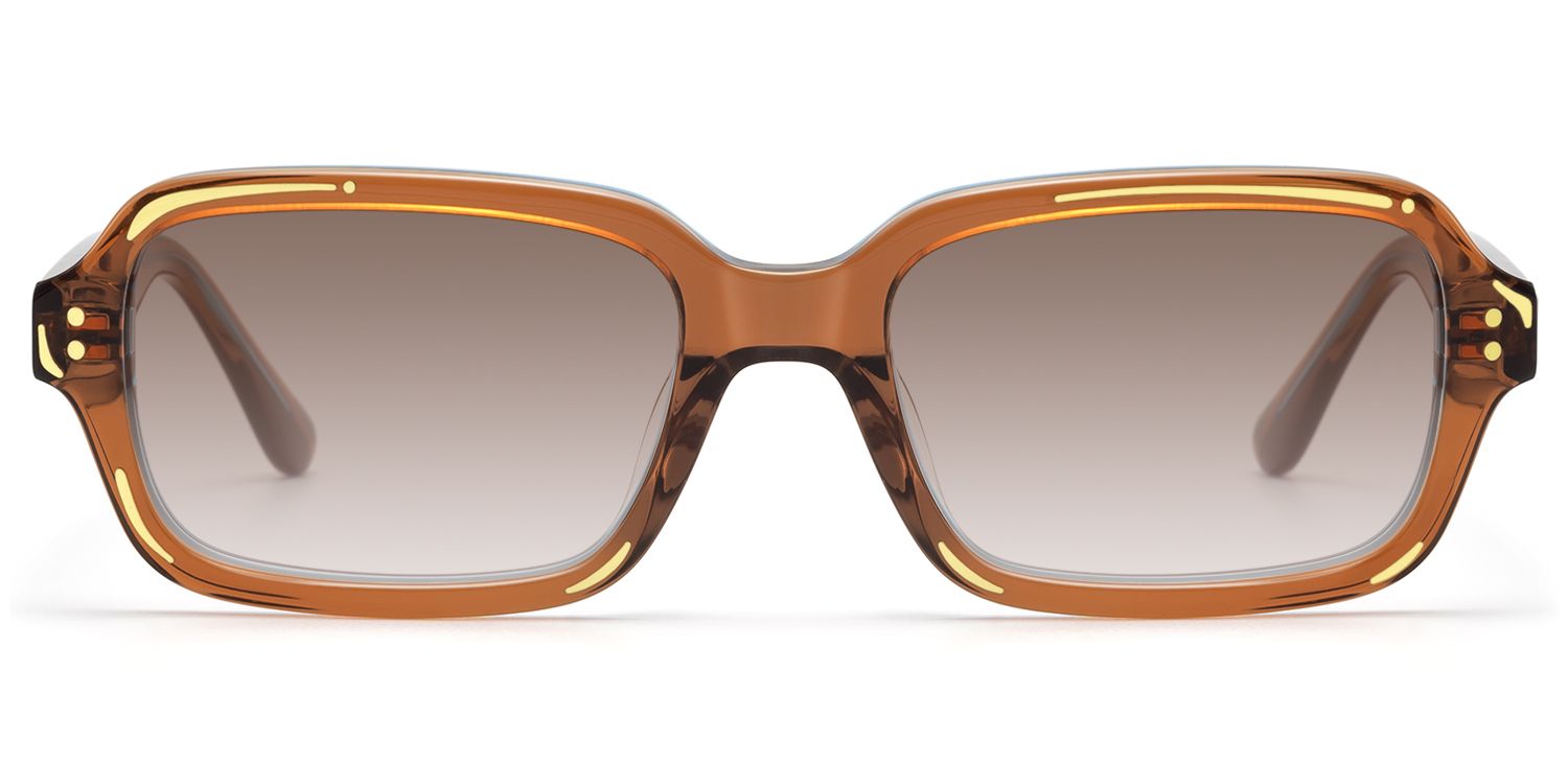 Pixel - Clear Brown Comic Gradient Tint Sunnies by Vooglam Product Details 1