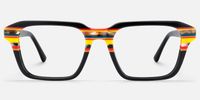 Nanda - Square Black Eyeglasses | Vooglam Angle View