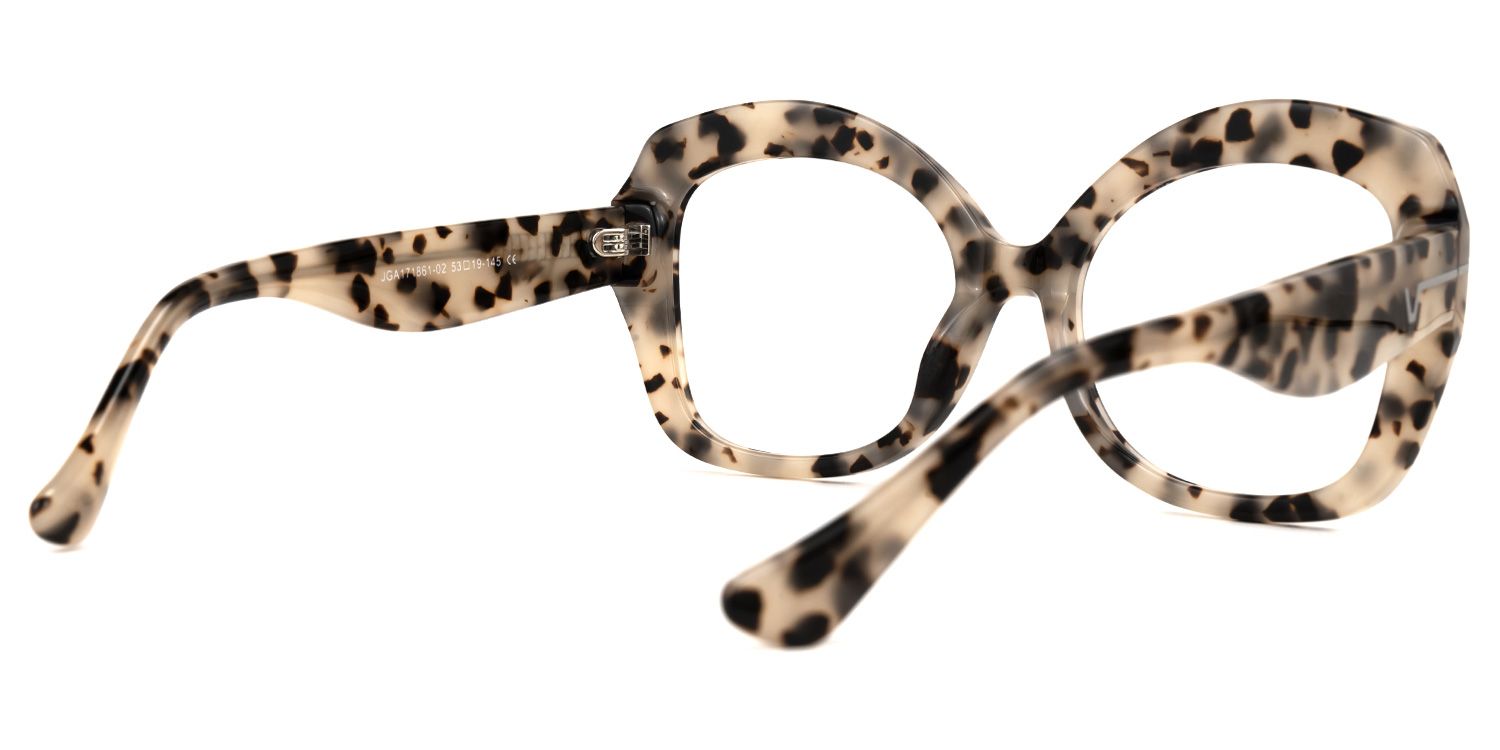 Ebonee - Cat Eye Tortoise Eyeglasses by Vooglam - Side View