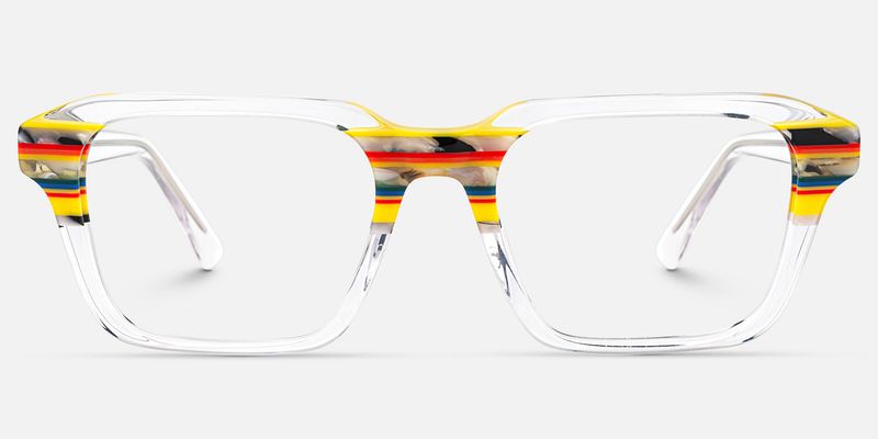 Nanda - Square Crystal Eyeglasses | Vooglam