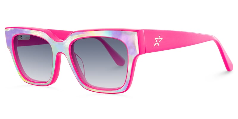 Qacha - Square Pink Sunglasses