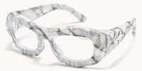 The Geologist - Geometric White Eyeglasses - 2