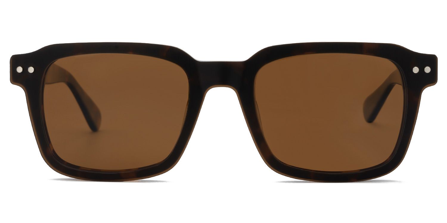 Nafisa - Rectangle Tortoise Sunglasses | Vooglam Front View