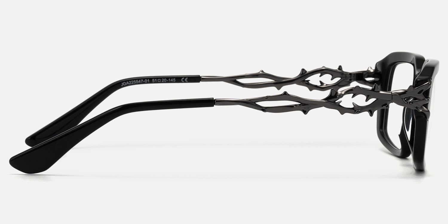 Vorpal - Rectangle Black Eyeglasses product detail 3