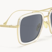 Alvira - Clear Aviator Sunglasses Gold Frame - 4