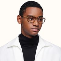 Navigator - Aviator Tortoise Eyeglasses | Vooglam On Model 2