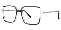 Elouan - Square Black Eyeglasses | Vooglam Front View