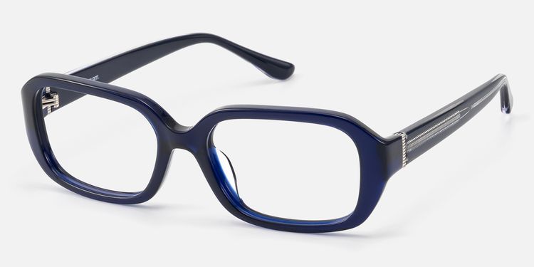 Mies - Bold Deep Blue Frames with Metal Pin | Vooglam