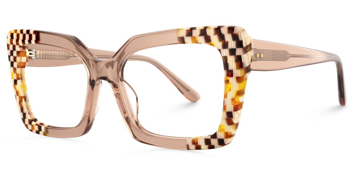 Moshay - Butterfly Champagne Eyeglasses by Vooglam - Front View