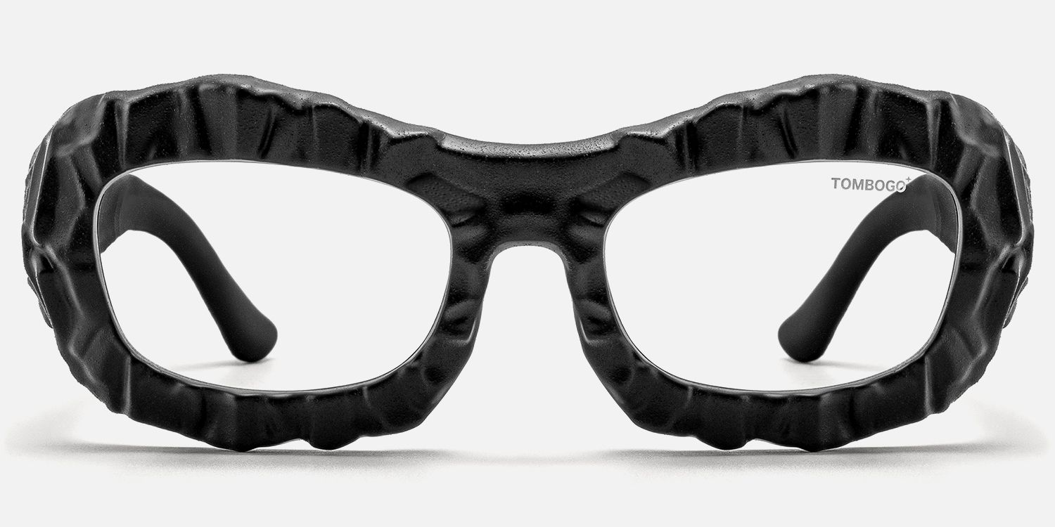 The Geologist - Bold Black Marble Glasses | Vooglam Angle View