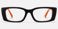 Horizon - Rectangle Black Eyeglasses | Vooglam Angle View