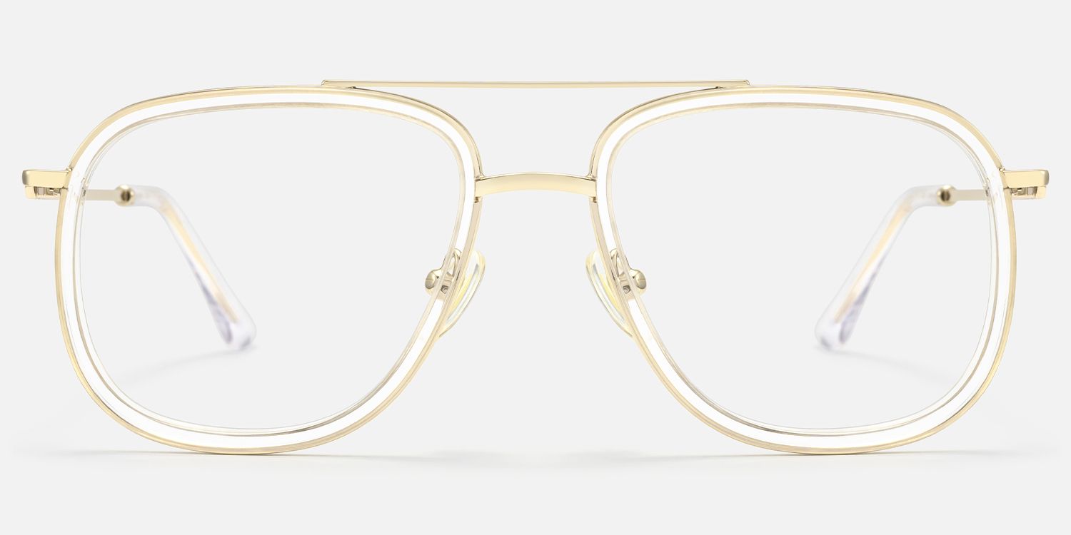 Breeze - Aviator Transparent Eyeglasses | Vooglam Angle View