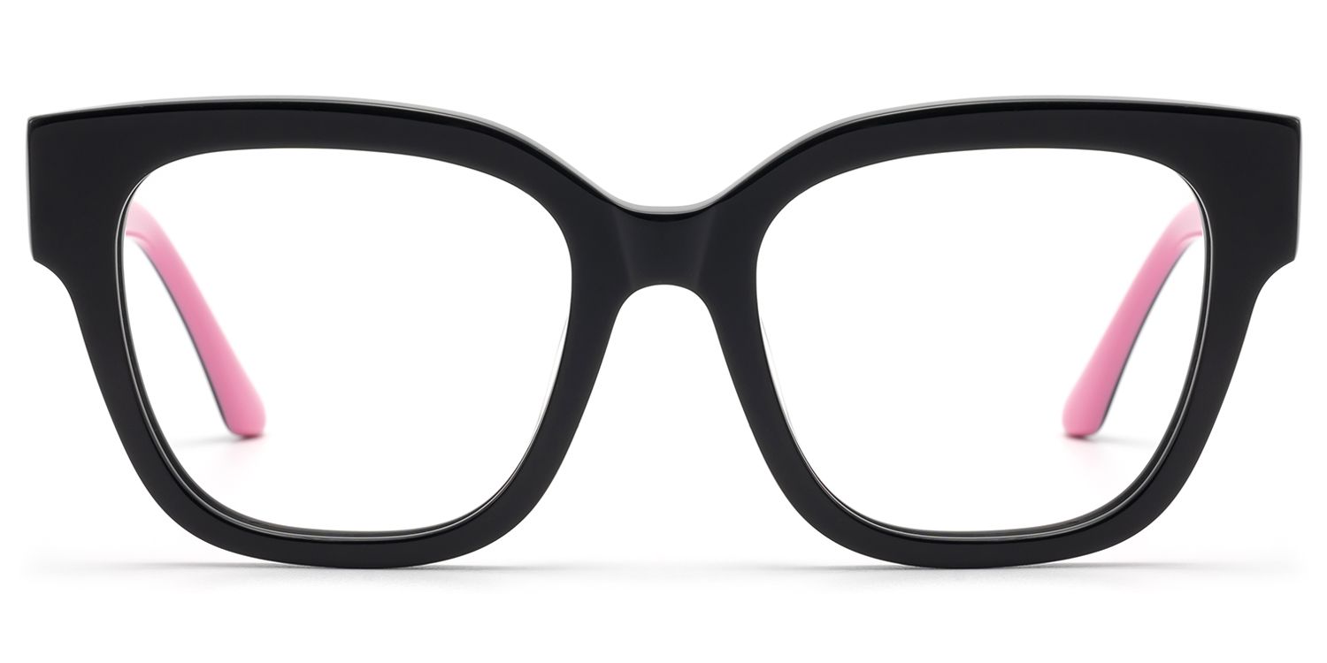 Frame Size of Lorette - Square Black Eyeglasses | Vooglam