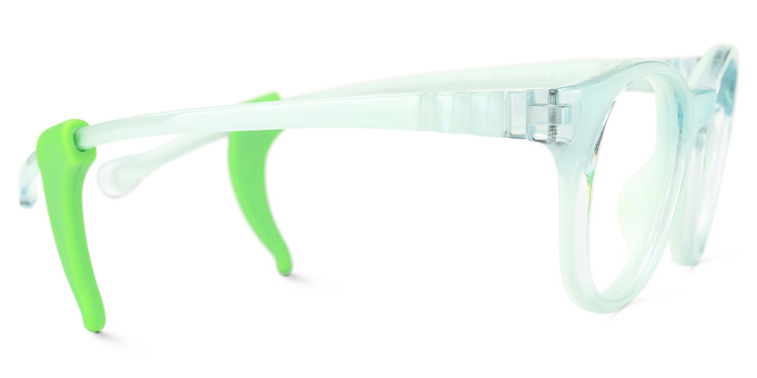 Eljah - Round Green Kids Eyeglasses | Vooglam 4
