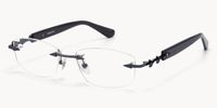 Fracture - Rectangle Black Eyeglasses - 2