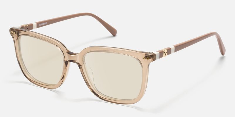 Terra - Champagne Square Acetate Sunglasses | Vooglam