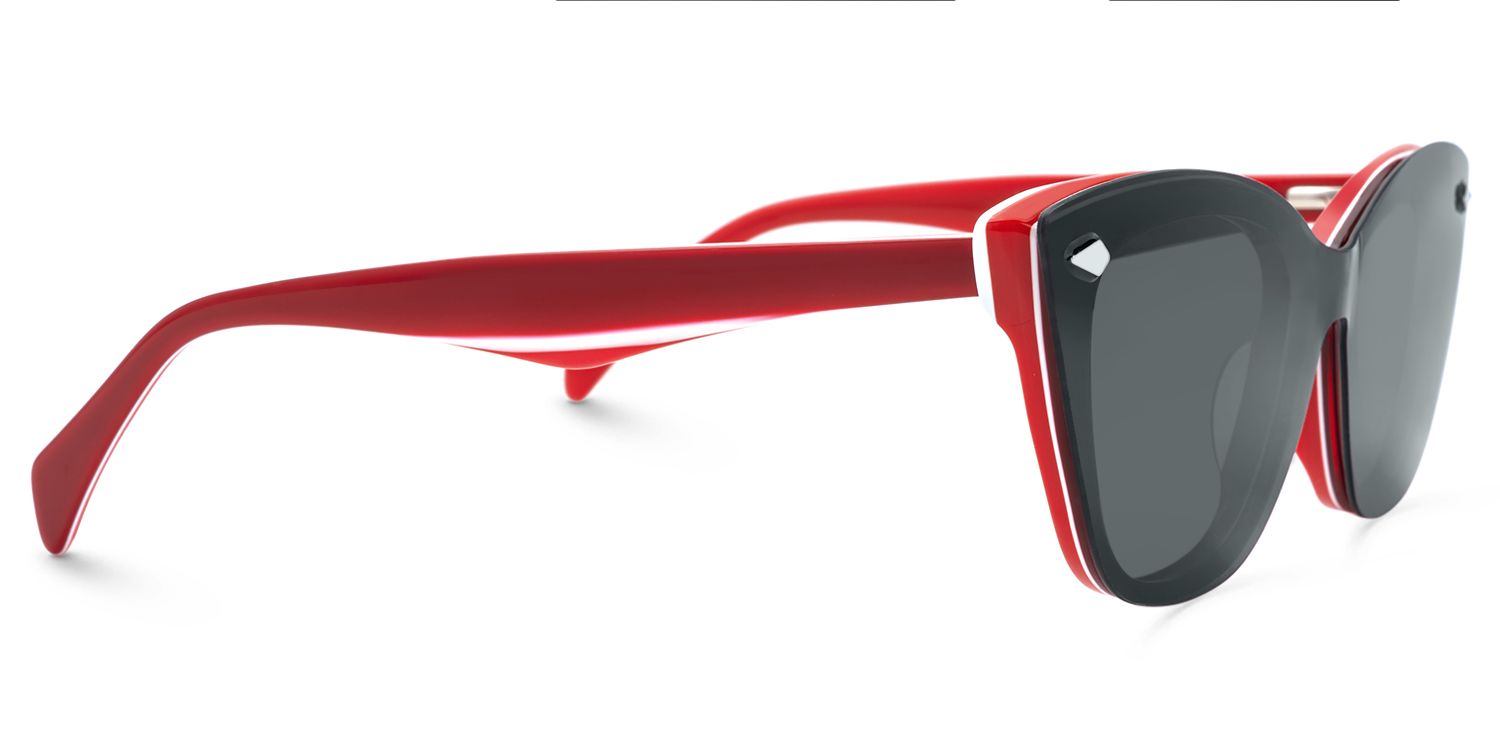 Fineen - Cat Eye Red Sunglasses | Vooglam 5