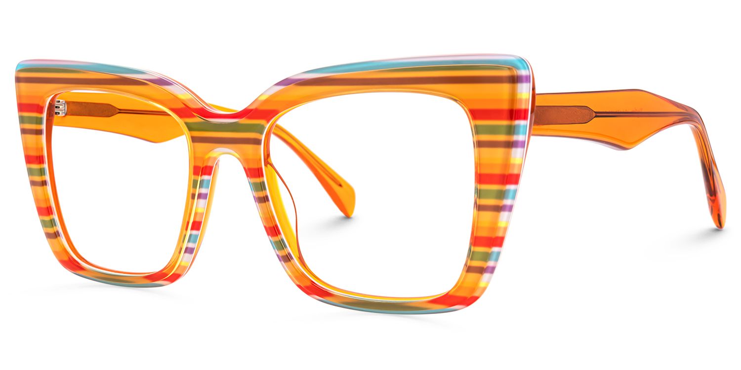 Kaipo - Square Multicolor Eyeglasses | Vooglam Front View