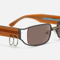 Riff - Rectangle Grey Sunglasses | Vooglam Design Details