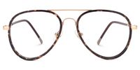 Farley - Aviator Tortoise Eyeglasses | Vooglam Angle View
