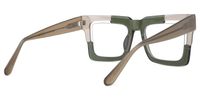 Eliora - Square Green Eyeglasses | Vooglam Side View