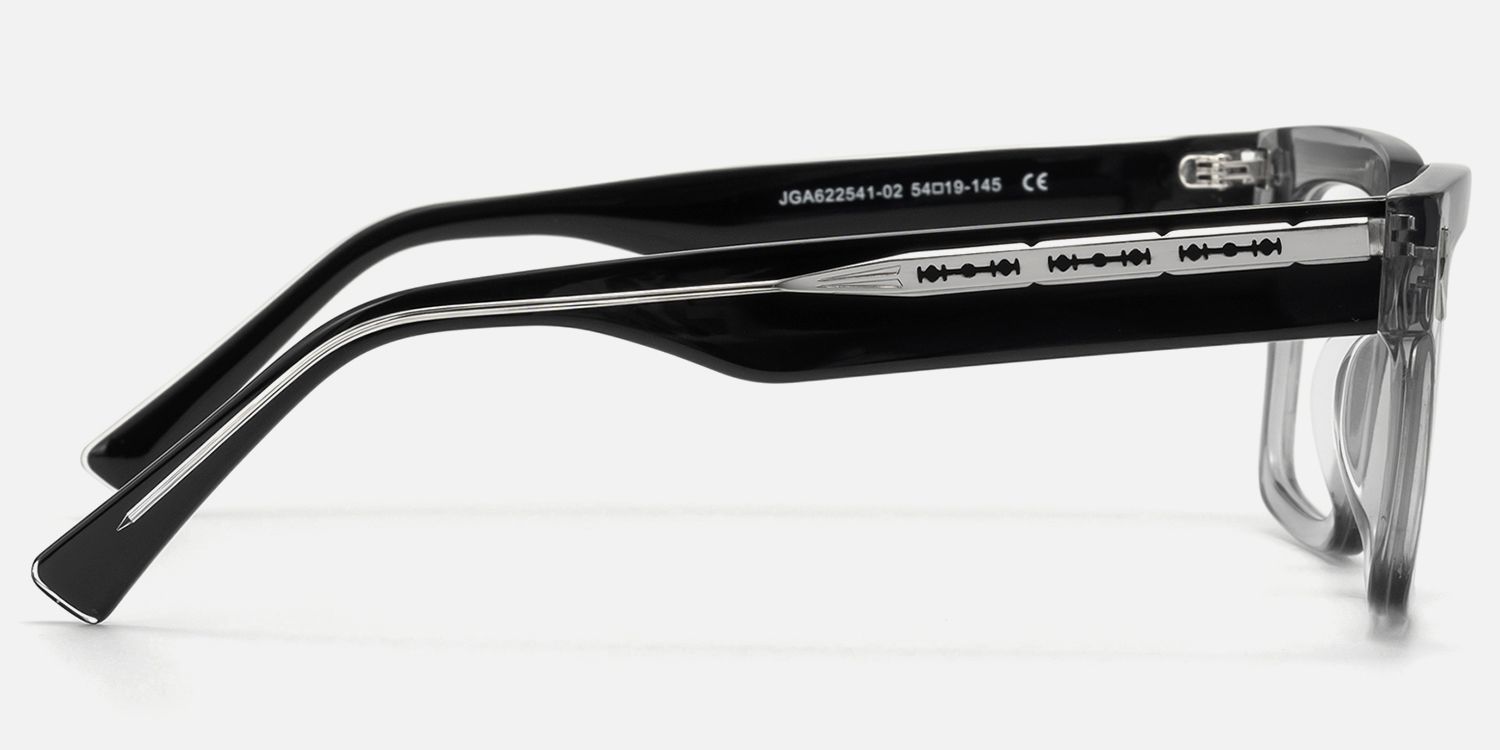 Razor - Transparent Grey Two Tone Glasses | Vooglam Side View