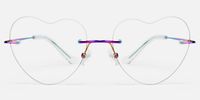 Lahoma - Heart Multicolor Eyeglasses | Vooglam Angle View