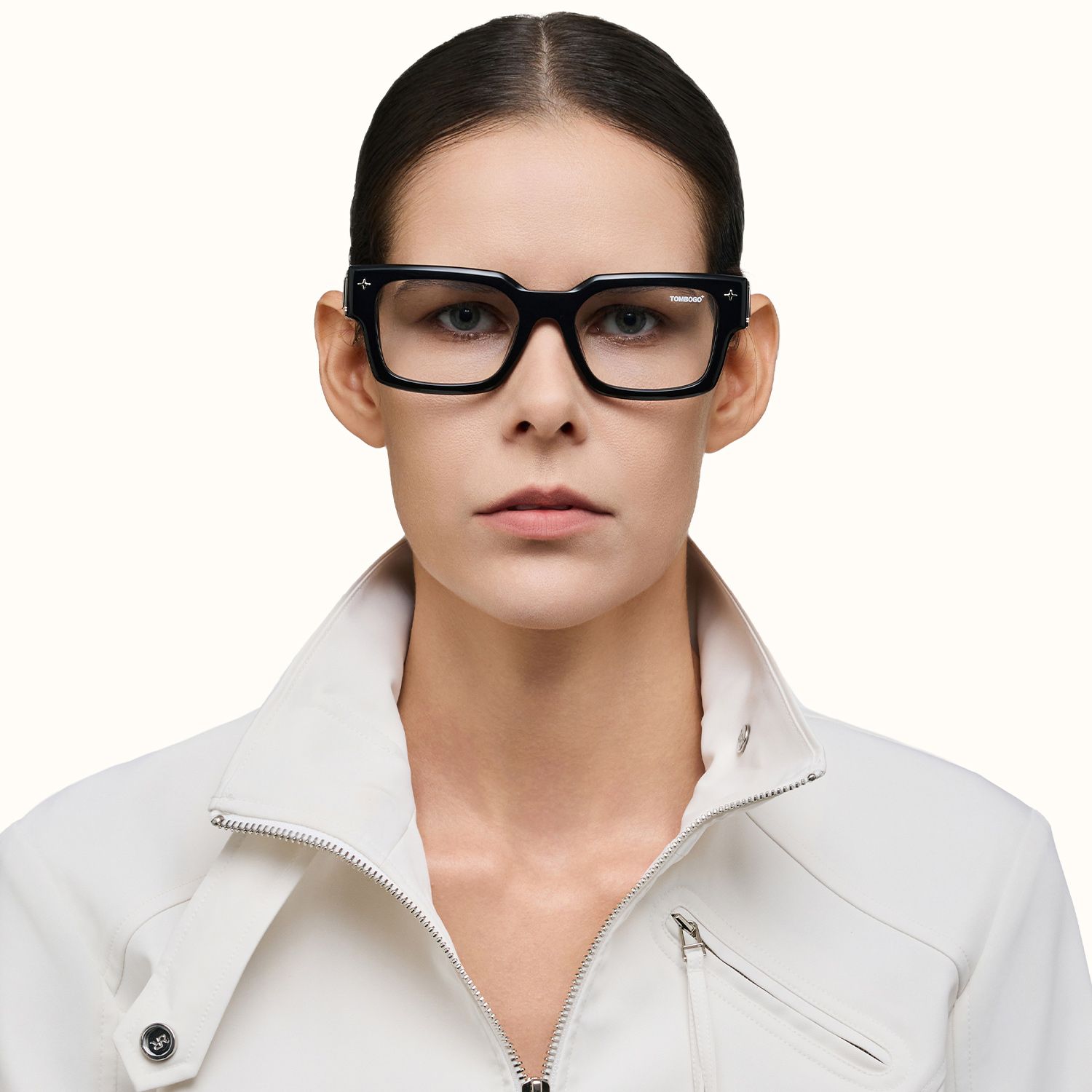 The Programmer - Chunky Black USB Glasses | Vooglam On Model 1