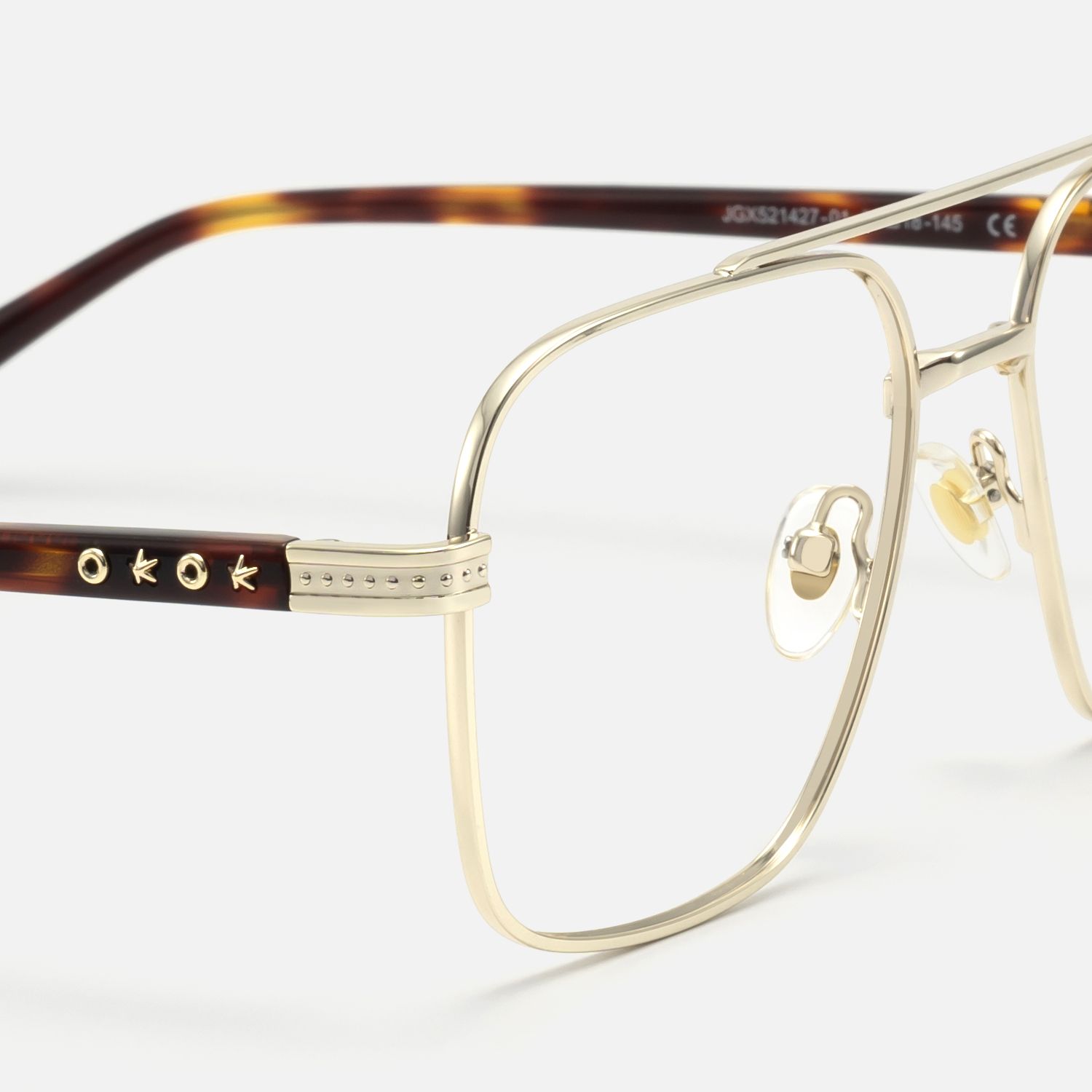 Kovar - Vintage Gold Double Bridge Aviator | Vooglam Design Details