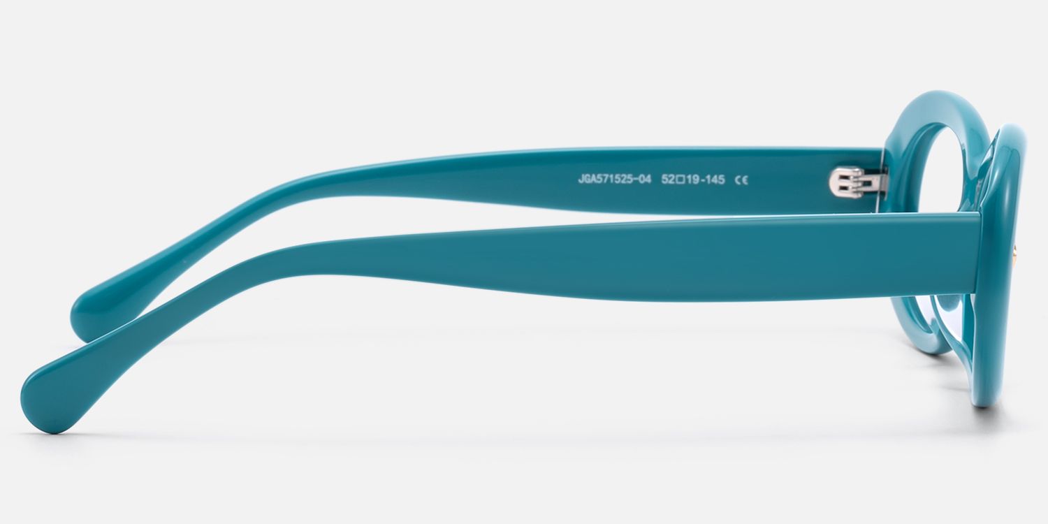 Vexa - Vibrant Blue Thick Acetate Frames | Vooglam Side View