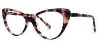 Eleanore - Cat Eye Pink/Tortoise Eyeglasses | Vooglam Front View