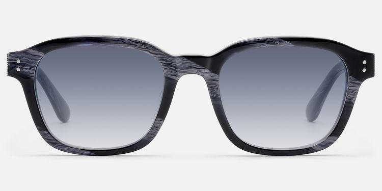 Rainier - Dark Blue Horn Gradient Lens Shades | Vooglam