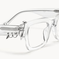 Sabrina - Rectangle Crystal Eyeglasses - 6