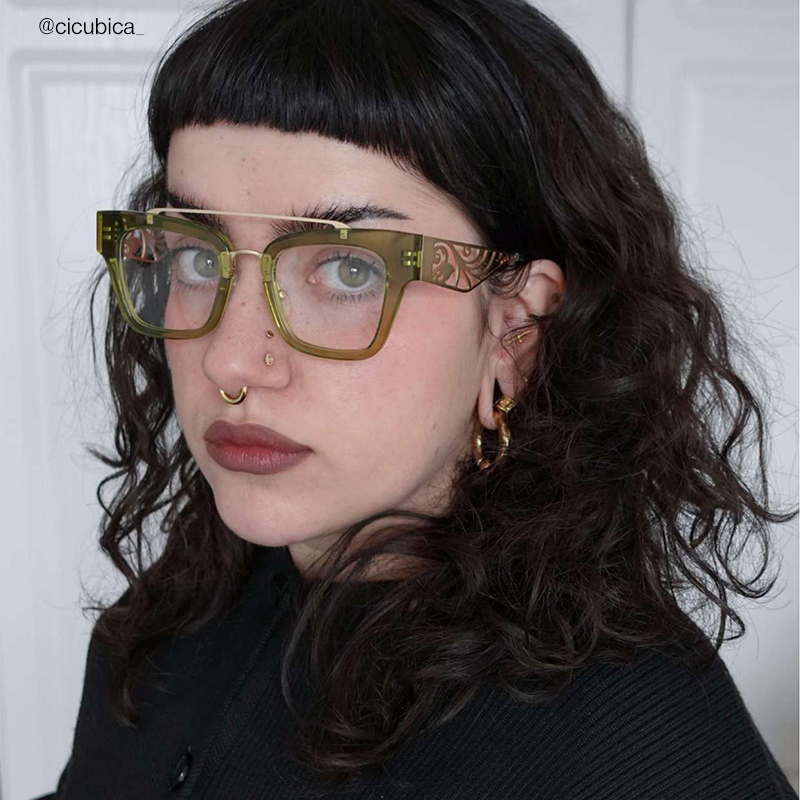 Vaughn - Aviator Green Eyeglasses