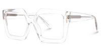 Faustine - Square Crystal Eyeglasses | Vooglam Front View