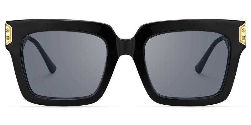 Daiane - Square Black Sunglasses
