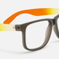 Sync - Rectangle Gray Eyeglasses | Vooglam Design Details