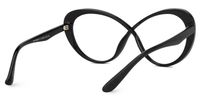 Fajtel - Butterfly Black Eyeglasses | Vooglam Side View