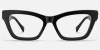 Wild Beat - Square Black Eyeglasses | Vooglam Angle View