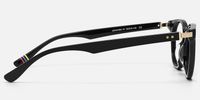 Vintel - Rectangle Black Eyeglasses | Vooglam Side View